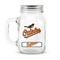 BALTIMORE ORIOLES GLASS MASON JAR w/chocolate baseballs